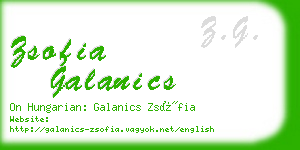 zsofia galanics business card